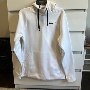 White Dri-fit Nike hoodie